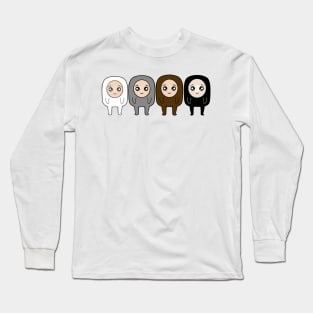 Klaus The Colostomy Bag (White,Grey,Brown and Black) Long Sleeve T-Shirt